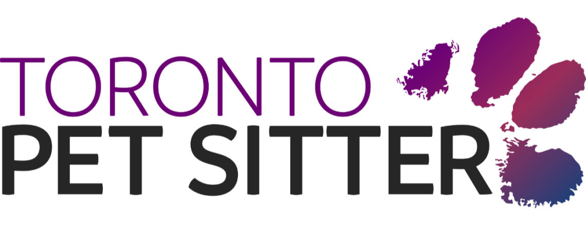 Image contains a logo that says "Toronto" on one line and then "Pet Sitter" below it. To the right, there is a paw print.